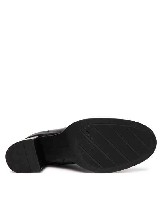 Tommy Hilfiger Tommy Hilfiger Μπότες Stacked Heel Leather Long Boot FW0FW08865 Μαύρο