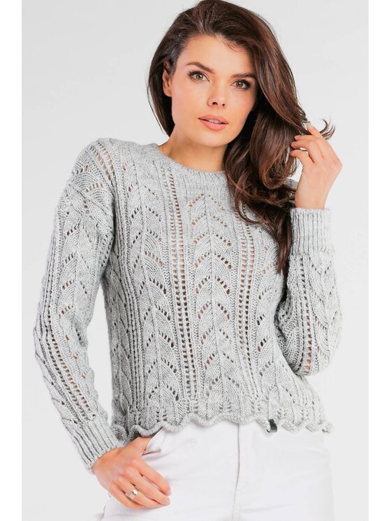 Sweter Awama, Rozmiar OS, Szary, A446