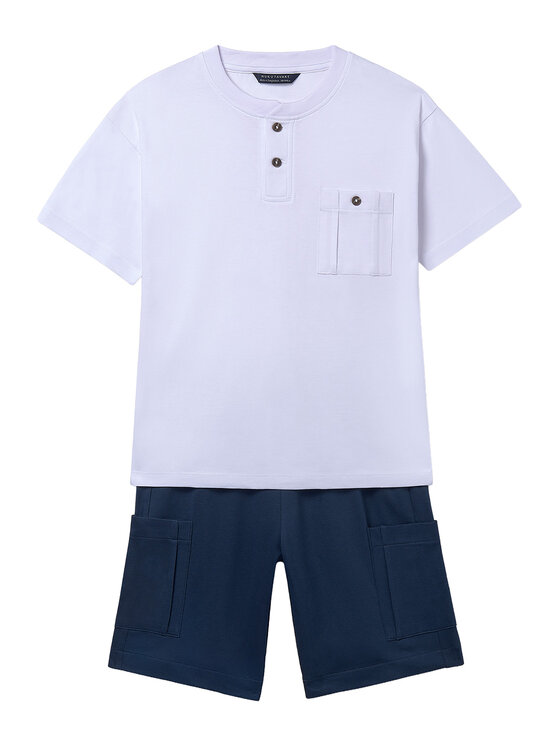 Mayoral Mayoral Completo T-shirt e pantaloncini 6686 Blu scuro Regular Fit