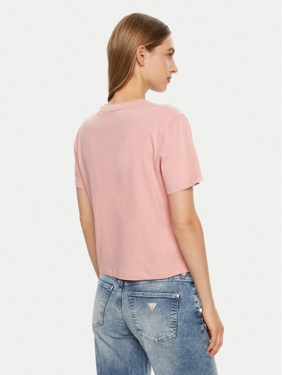 Guess Jeans Guess Jeans T-Shirt W5RI43 K8HM0 Różowy Regular Fit
