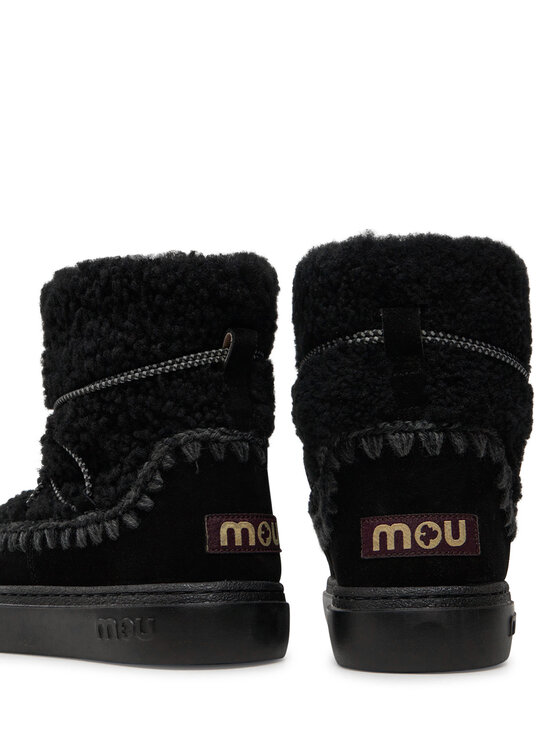 Mou Mou Čizme za snijeg Eskimo Sneaker Bold Scoub Lace FW411012A Crna