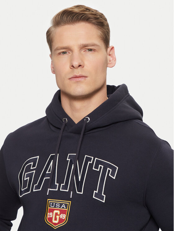 Gant Gant Bluza 2044004 Granatowy Regular Fit
