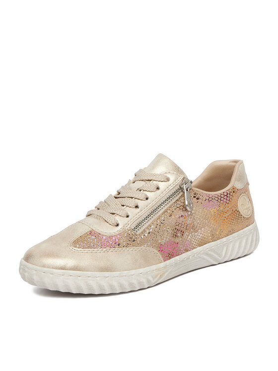 Rieker Rieker Sneakersy N0902-90 Złoty