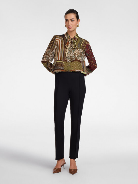 Elena Mirò Elena Mirò Spodnie materiałowe P025Z000241N033 Czarny Slim Fit