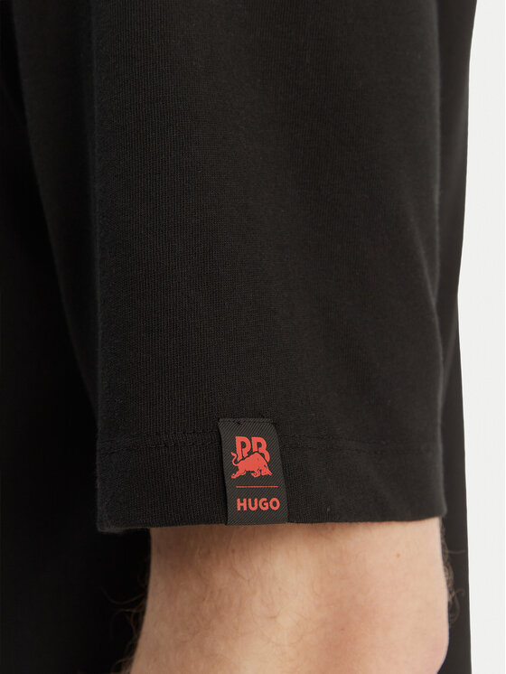 HUGO HUGO Póló Dedril_RB 50559670 Fekete Regular Fit