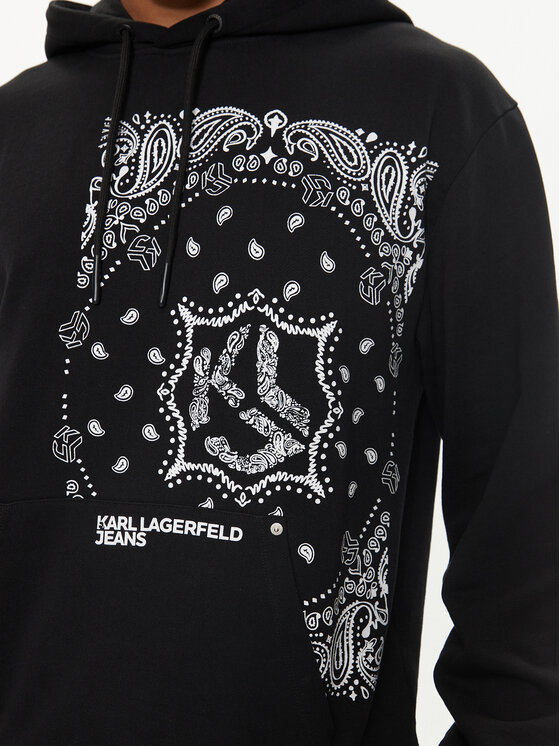 Karl Lagerfeld Jeans Karl Lagerfeld Jeans Majica dugih rukava 245D1805 Crna Regular Fit