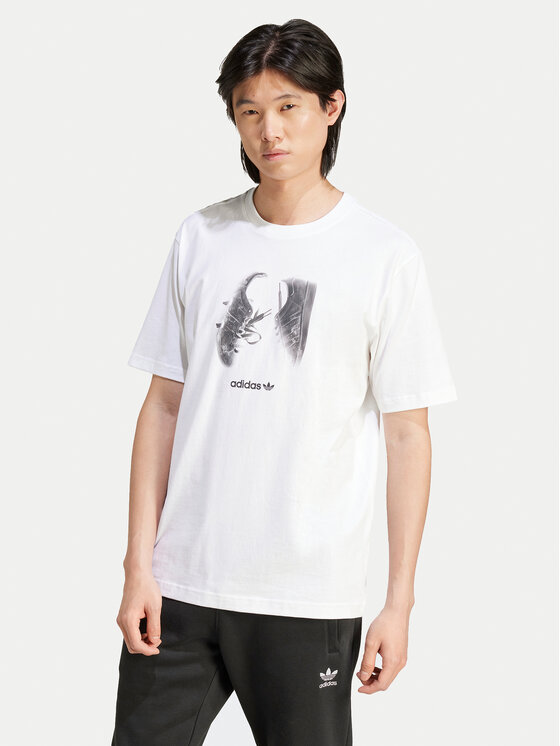 adidas adidas Marškinėliai Supply Street IY3430 Balta Regular Fit