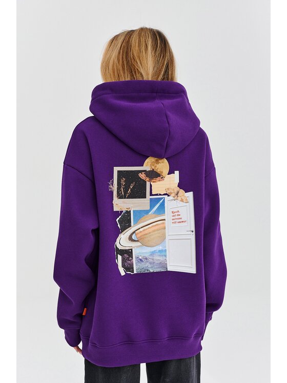 NAOKO NAOKO Mikina Galaxity Fialová Regular Fit