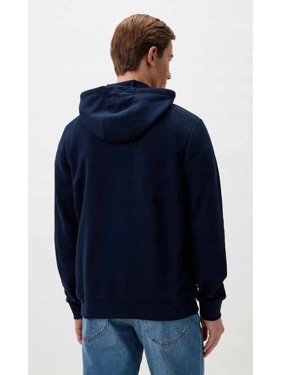 Lee Lee Bluza Logo Hoodie Niebieski Hoodie Fit