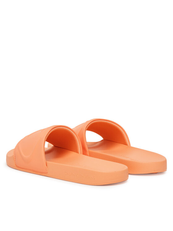 Calvin Klein Jeans Calvin Klein Jeans Natikači Slide Pu Hf Mg YW0YW01879 Oranžna