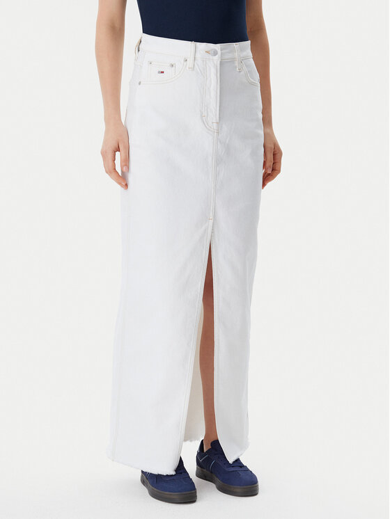 Tommy Jeans Tommy Jeans Fustă de blugi Claire DW0DW20125 Écru Regular Fit