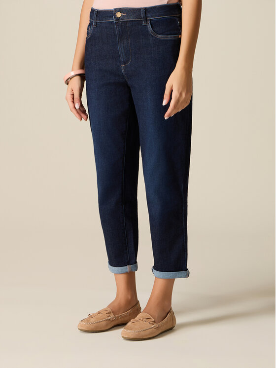 Oltre Oltre Jeansy P579R309164N034 Niebieski Baggy Fit