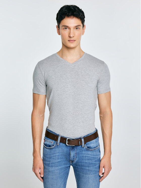 BIG STAR BIG STAR Koszula SUPICLASSICOV Szary Slim Fit