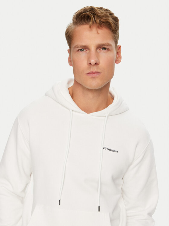 Off-White Off-White Bluza OMBB097F22FLE0150110 Biały Regular Fit