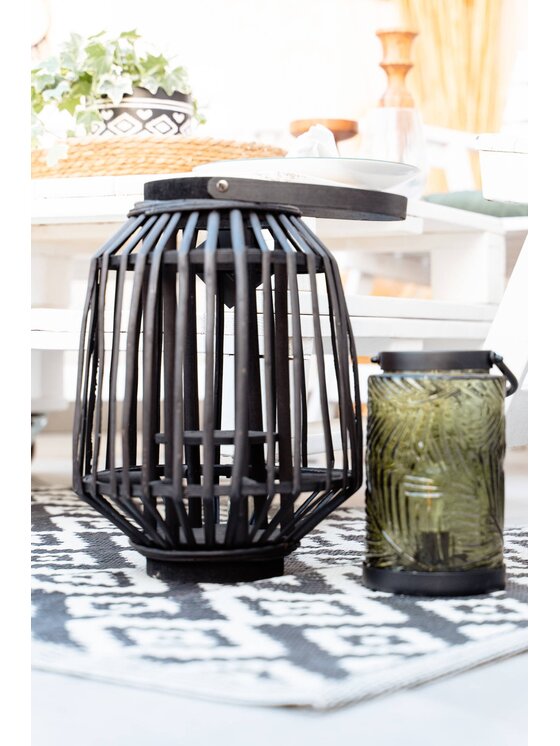 MIAhome MIAhome Lampion drewniany DION Czarny
