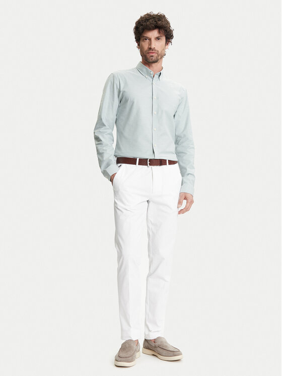 Lindbergh Lindbergh Košile 30-203174 Zelená Slim Fit