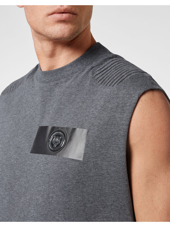 Plein Sport Plein Sport T-Shirt 1011 Szary Regular Fit