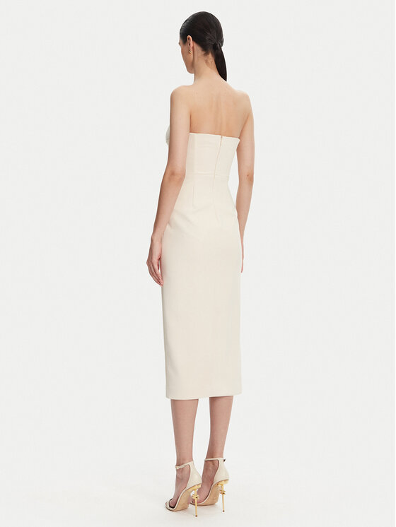 Elisabetta Franchi Elisabetta Franchi Koktel haljina AB-769-51E2 Écru Regular Fit