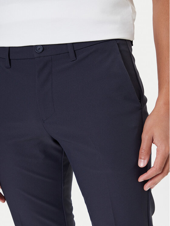 BOSS BOSS Hlače iz tkanine T_Commuter 50544245 Mornarsko modra Slim Fit