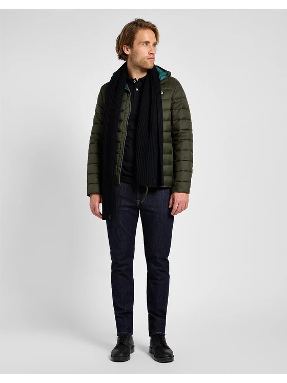 Lee Lee Kurtka puchowa LIGHT PUFFER JKT OLIVE NIGHT Zielony Regular Fit