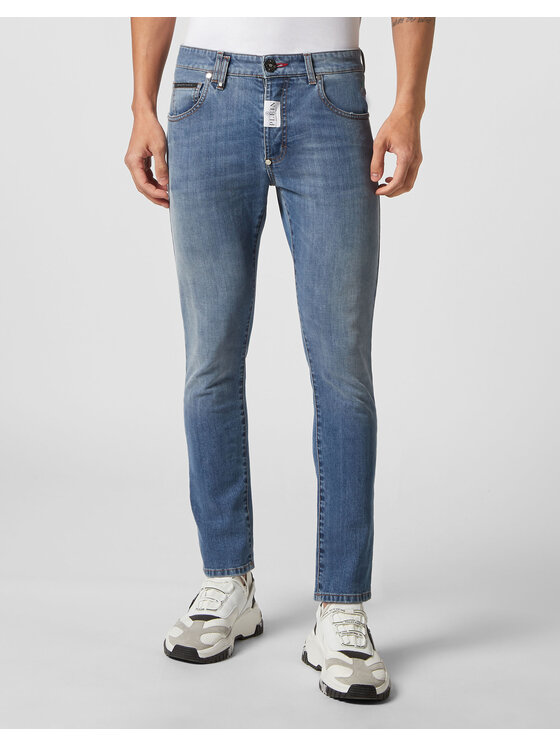 PHILIPP PLEIN PHILIPP PLEIN Džínsy 4045 Modrá Skinny Fit