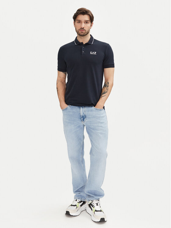 EA7 Emporio Armani EA7 Emporio Armani Pólóing 8NPF16 PJVUZ 1562 Sötétkék Slim Fit
