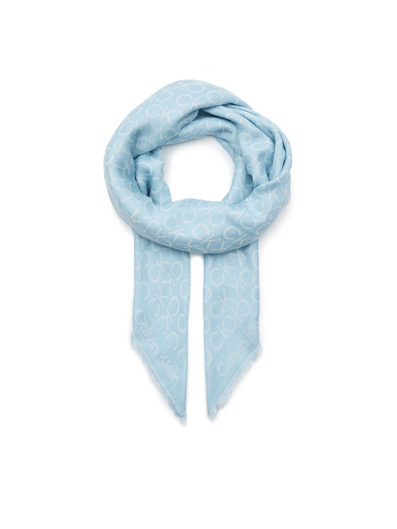 Calvin Klein Calvin Klein Хустка Monogram Jacquard Scarf 130X130 K60K608779 Голубий