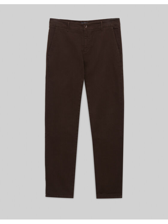 Borgio Borgio Spodnie materiałowe menfi Brązowy Classic Fit