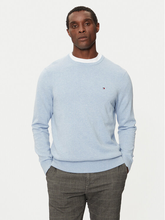 Tommy Hilfiger Tommy Hilfiger Пуловер Essential MW0MW14748 Светлосиньо Regular Fit