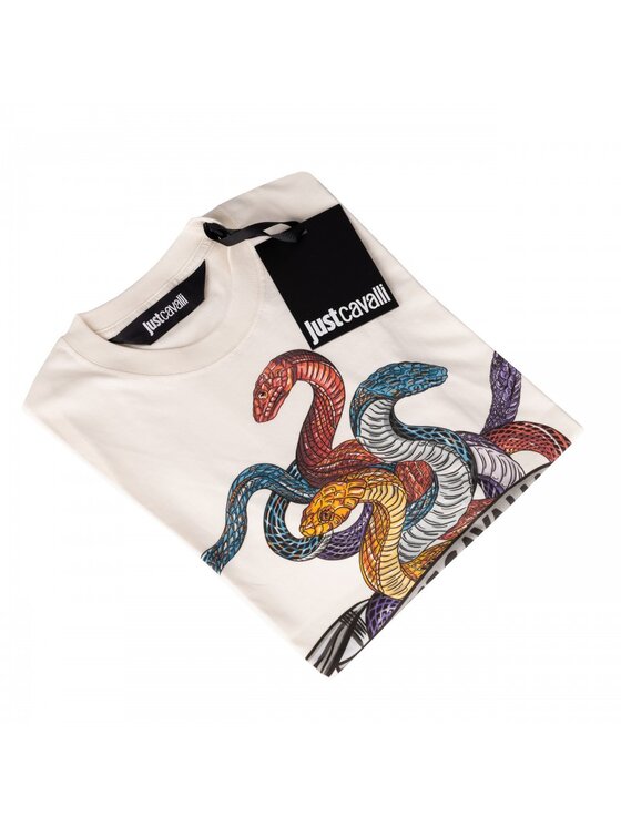 Just Cavalli Just Cavalli Tričko 78PM601 CJ500 Béžová Regular Fit