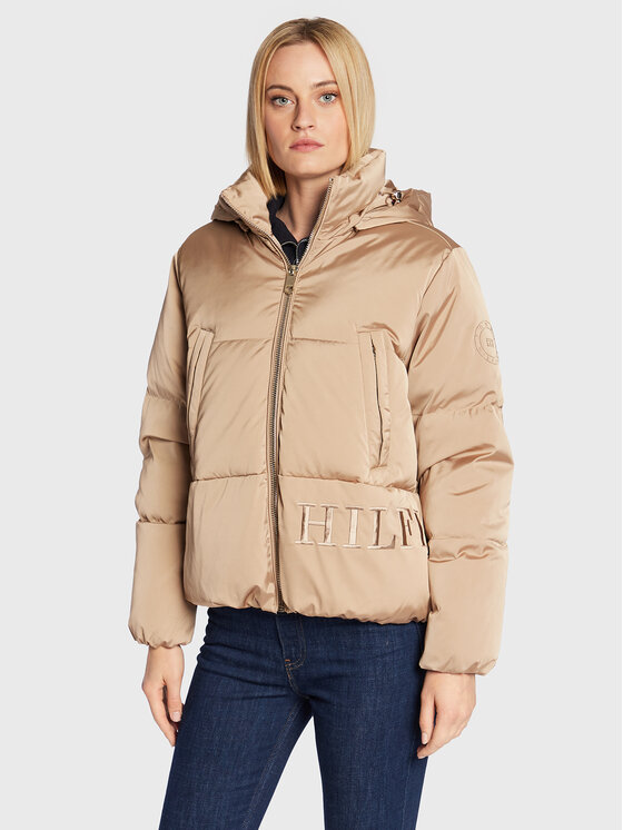 Tommy Hilfiger Tommy Hilfiger Пуховик Sateen WW0WW36062 Бежевий Regular Fit