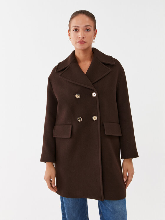 PINKO Pinko Villane mantel Effetto 101747 Y7DY Pruun Regular Fit