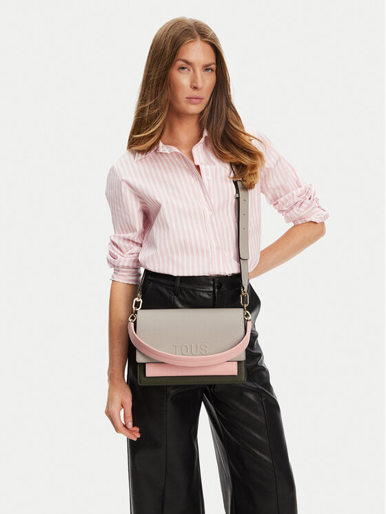 TOUS TOUS Дамска чанта Audree Saffiano 2002202647 Сив