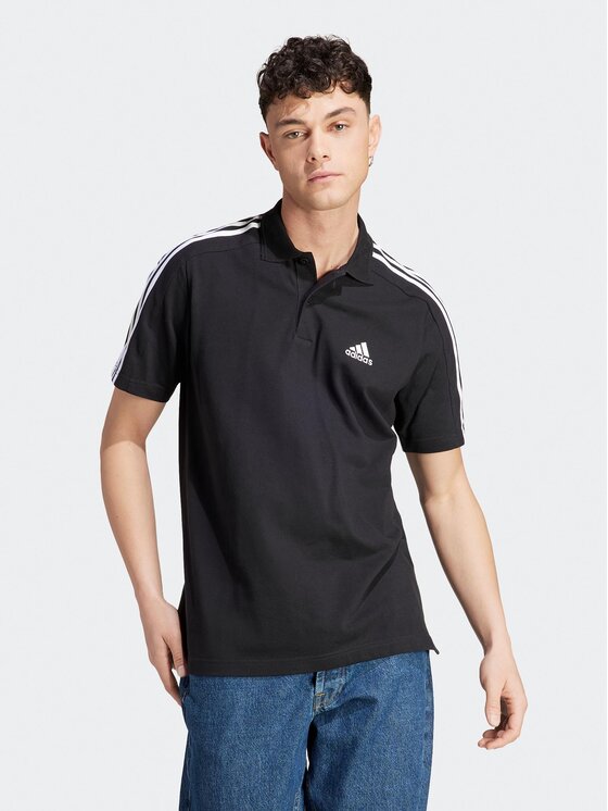 Adidas Polo Essentials Piqué Embroidered Small Logo 3-Stripes Polo Shirt IC9310 Crna Regular Fit