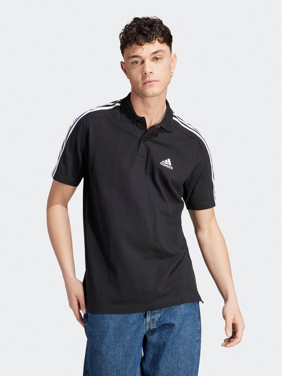 adidas adidas Polo särk Essentials Piqué Embroidered Small Logo 3-Stripes Polo Shirt IC9310 Must Regular Fit