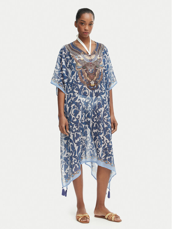 Iconique Iconique Poncho Fuego IC26-122 Albastru Relaxed Fit