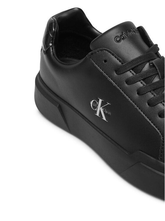 Calvin Klein Calvin Klein Snīkeri Chunky Cups Laceup Lth Bt Croc HW0HW03223 Melns