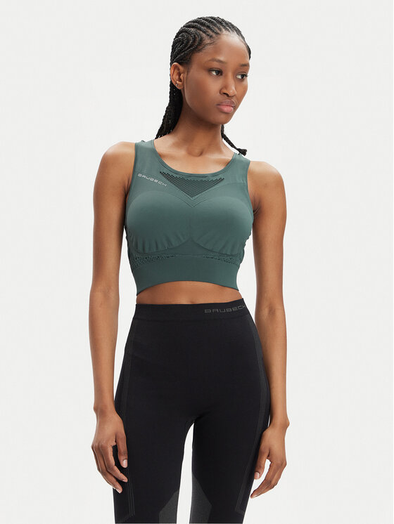 Brubeck Reggiseno sportivo CR1021W Verde, taglia : L