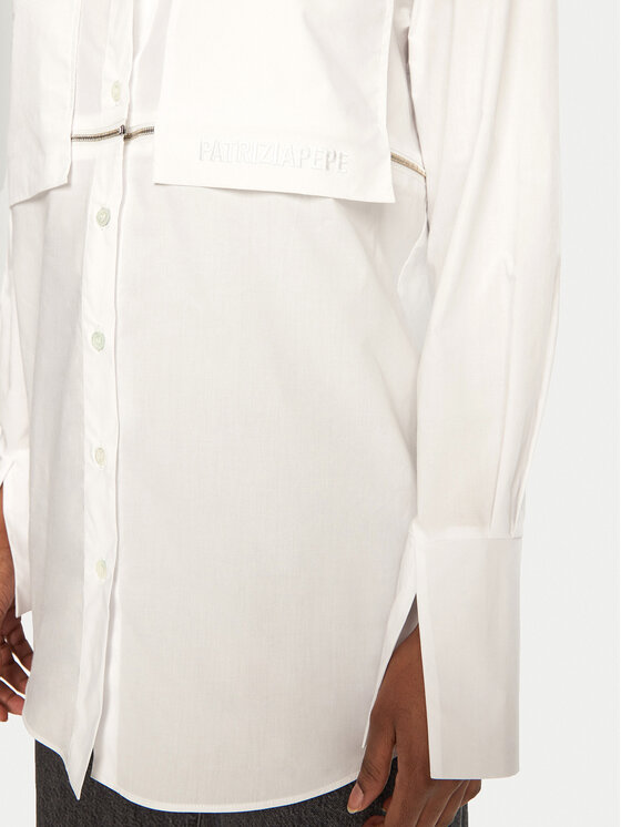 Patrizia Pepe Patrizia Pepe Marškiniai 8C0737/AH74-W103 Balta Regular Fit