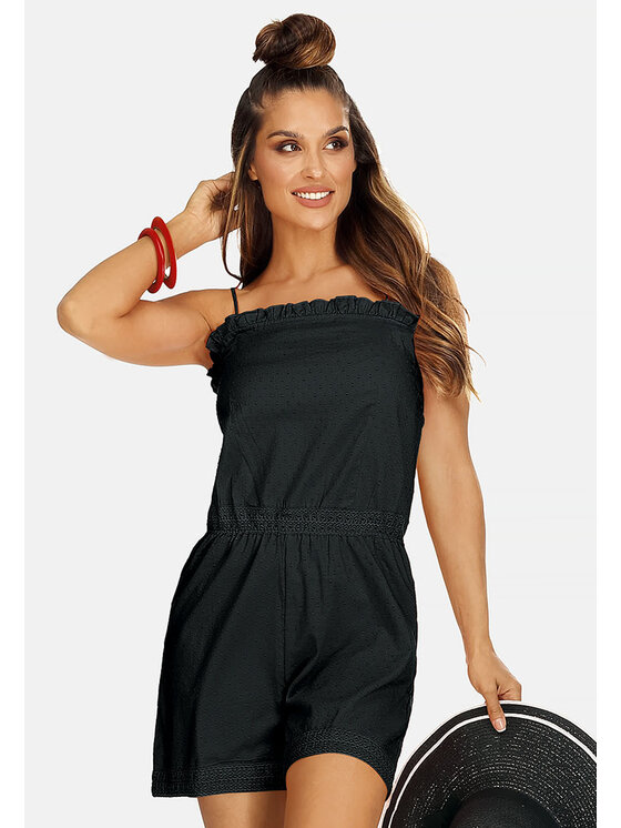 Feba Feba Kombinezon F194 Czarny Regular Fit