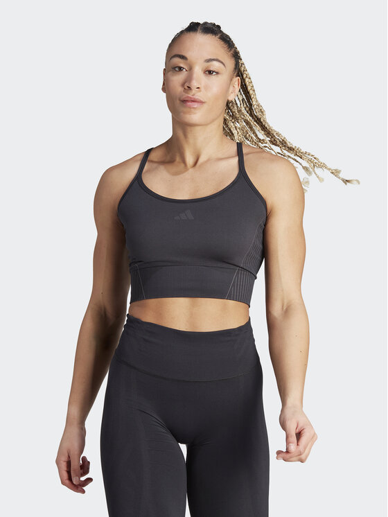 adidas adidas Топ Aeroknit IB0684 Чорний Slim Fit