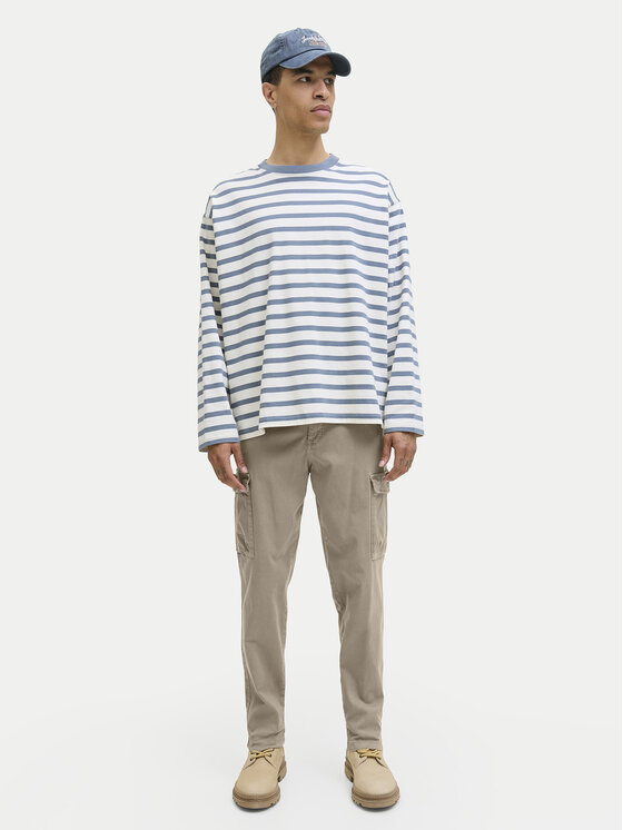 Jack & Jones Jack & Jones Kalhoty z materiálu Stace Arthur 12282388 Béžová Regular Fit