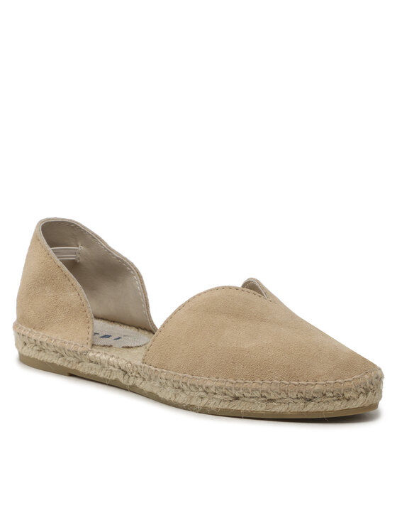 Manebi Manebi Espadrilles Suede Open-Side Flats K 1.1 O0 Beige