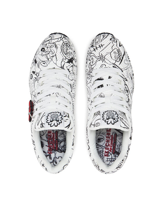 Skechers Skechers Sneakers UNO Printed Lace-Up 183501/WBK Alb