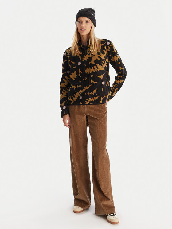 Roxy Roxy Флісовий реглан Moonrising ERJFT04972 Чорний Regular Fit