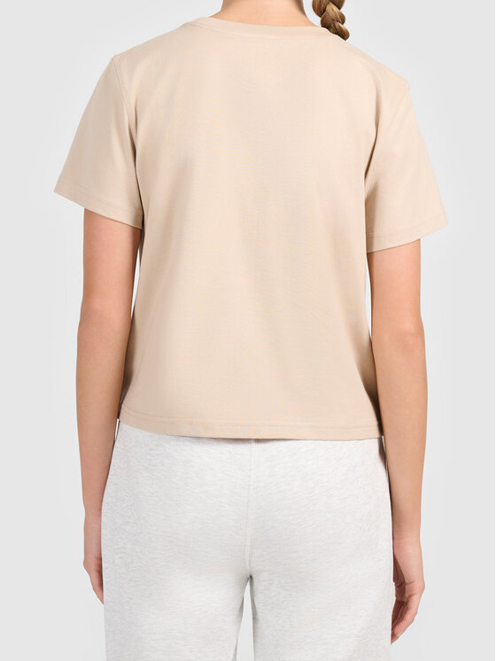 4F 4F T-Shirt 4FWAW26TTSHF3501-83S Beżowy Active Fit
