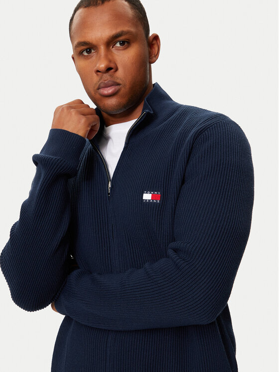 Tommy Jeans Tommy Jeans Džemperis DM0DM19435 Tumši zils Slim Fit