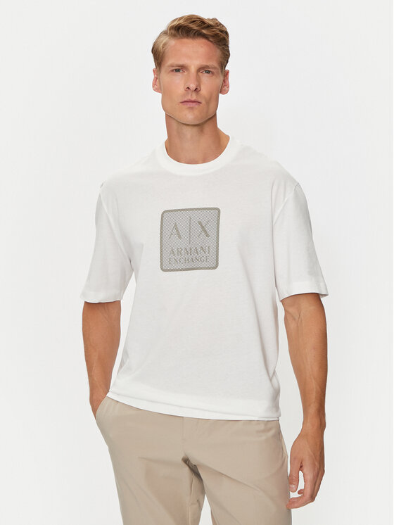 Armani Exchange T Shirt 6DZTHB ZJ9JZ 1116 Bia y Regular Fit Modivo.pl