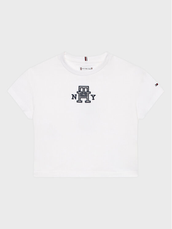 Tommy Hilfiger Tričko KG0KG07437 D Biela Regular Fit