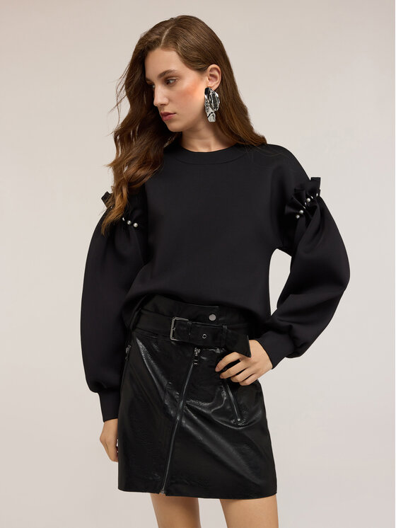 Motivi Motivi Felpa G856W003477N033 Nero Regular Fit